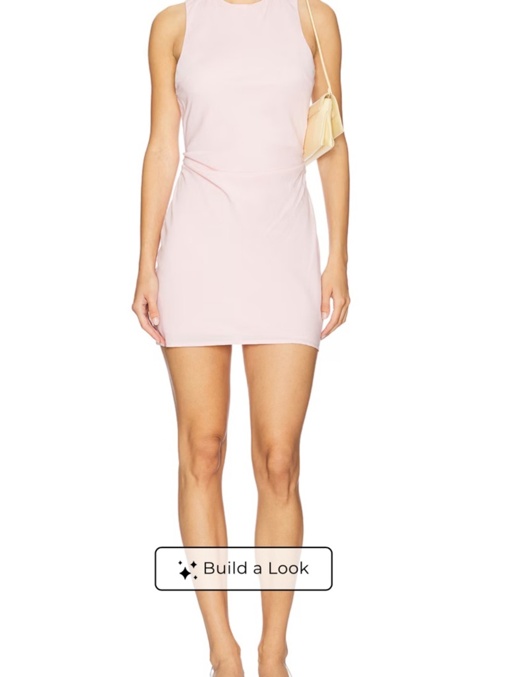 Sleek Sleeveless Blush Pink Mini Dress